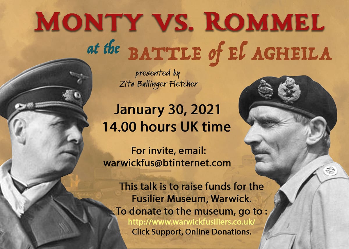 Monty vs Rommel – on-line talk Fusilier Museum – Warwick
