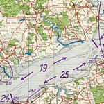 German map showing Southampton; a copy from a 1" to 1 mile OS map.