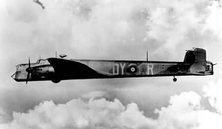 Whitley V, N1380 'DY-R', of No. 102 Squadron RAF