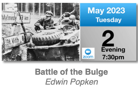 BMMHS Zoom Talk: Battle of the Bulge: Tuesday 2nd May 2023 7:30pm