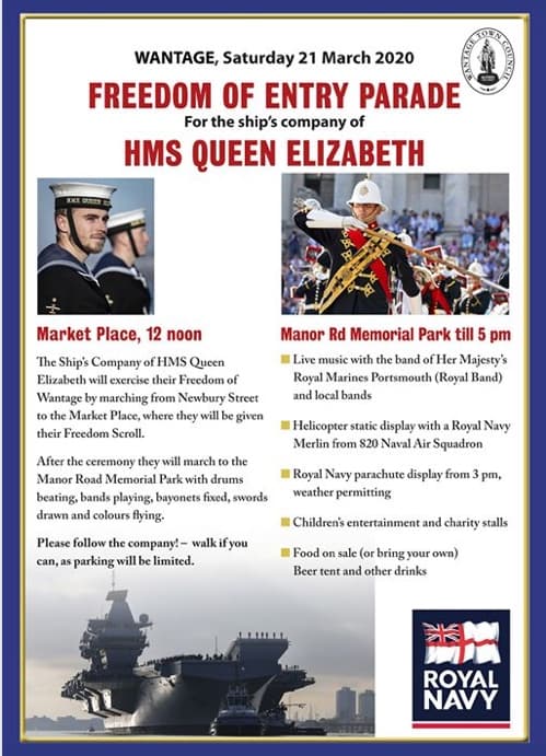 HMS Queen Elizabeth Freedom of Entry Parade Wantage