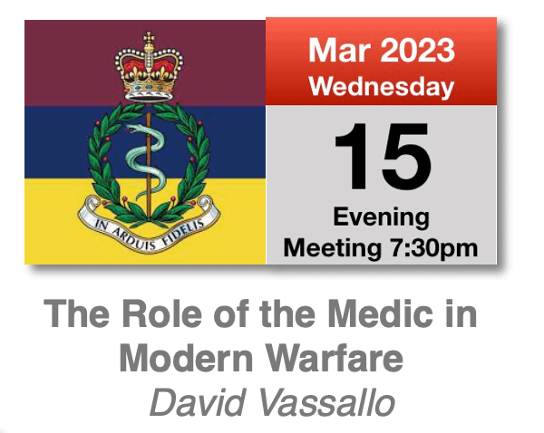 BMMHS Village Hall Meeting: The Role of the Medic in Modern Warfare