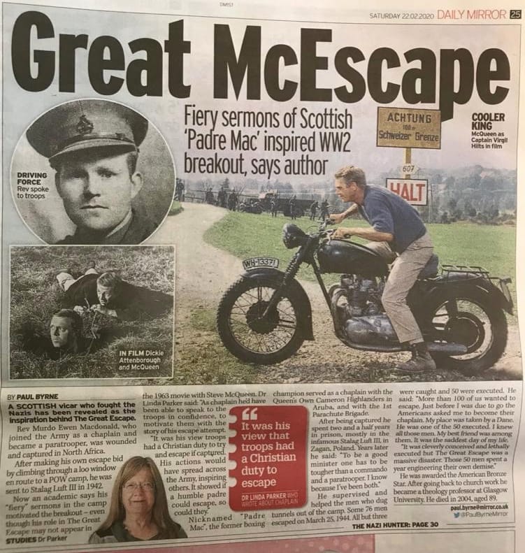 Linda Daily Mirror Great Escape