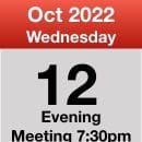 Meeting 12th Oct 2022
