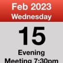 Meeting Feb 15th 2023
