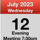 Meeting 12th July 2023