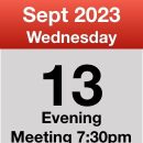 Meeting 13th Sept 2023